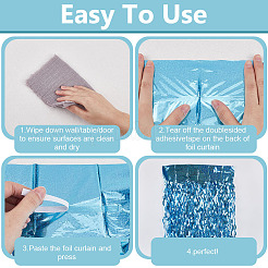 Rideaux à franges en feuille de plastique&nbsp;DIY-WH20011-33D
