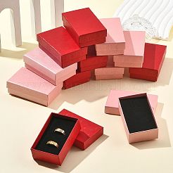 12 Stück Schmuckverpackungsboxen aus muschelförmigem Papier in 2 Farben mit schwarzem Schaumstoffeinsatz&nbsp;CON-FS0001-28A