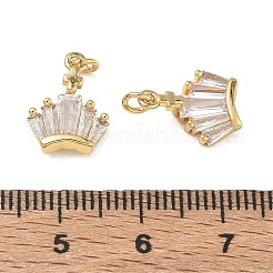 Messingpflaster klare Zirkonia Charms&nbsp;CU-CBAF0F8-13G