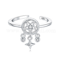 925 кольцо-манжета из стерлингового серебра с микропаве и кубическим цирконием WG15AAD-01