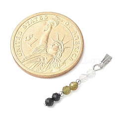 Подвески из граненого круглого натурального кварцевого кристалла&nbsp;PALLOY-JF03529-08