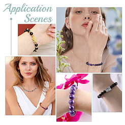 125 шт. 5 стиля синтетический хаулит и магнитный гематит и натуральный аметист и обсидиан и тигровая яшма круглые бусины G-WR0001-10