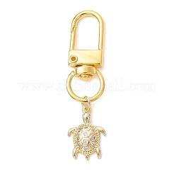 Подвеска в виде морской черепахи из латуни с микропаве из кубических цирконий&nbsp;HJEW-JM03952