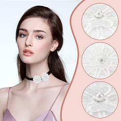 20 stücke 3d blume polyester spitze computerisierte stickerei ornament zubehör&nbsp;DIY-GF0006-06