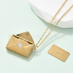 Ожерелья-конверты из нержавеющей стали 304 для женщин NJEW-U037-01C-G