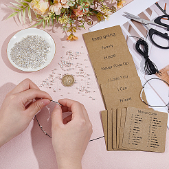 DIY-Kits zum Herstellen von Morsecode-Armbändern&nbsp;DIY-UN0008-18S