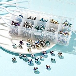 10 цветные гальванические стеклянные бусины EGLA-LS0001-06