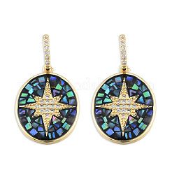 Латунные микропаве прозрачные подвески с фианитом&nbsp;KK-N227-98F