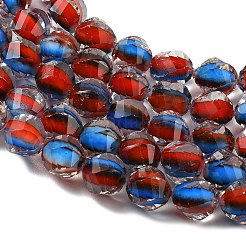 Brins de perles en résine bicolores&nbsp;GLAA-T035-02B