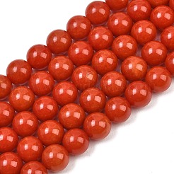 Naturales teñidos abalorios de jade blanco hebras&nbsp;GG-CBAEB22-B01-10mm-06