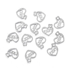 Кулоны из латуни с прозрачным фианитом&nbsp;LS-ZIRC-F120-045P