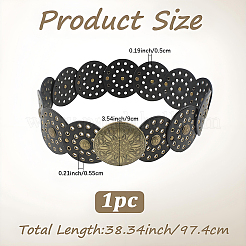 Винтажные полые корсетные ремни из искусственной кожи с дисковыми застежками из сплава&nbsp;AJEW-WH20070-089A