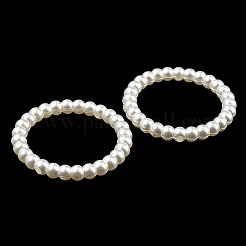 Подвески с разъемом из абс-пластика с имитацией жемчуга OACR-K001-30B