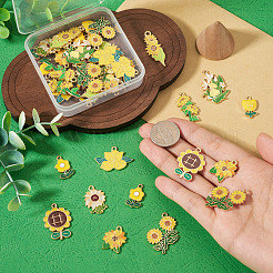 Colgantes de esmalte de aleación 40pcs 10 estilos&nbsp;ENAM-TA0004-08