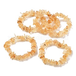Braccialetti elasticizzati riscaldati con perline di citrino naturale&nbsp;GG-CBADCD7-02