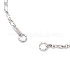 Изготовление браслета из цепочки-скрепки из нержавеющей стали 304&nbsp;AJEW-JB01430