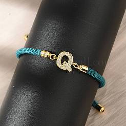 Bracelets réglables en nylon&nbsp;X-BJEW-C096-01G-17