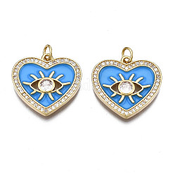 Латунные микропаве прозрачные подвески с фианитом&nbsp;KK-Q769-005-NF