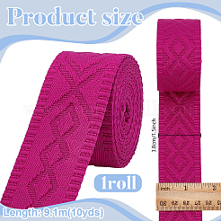 Винтажная жаккардовая лента из полиэстера&nbsp;OCOR-WH0111-106