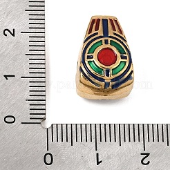 304ステンレススチールエナメルビーズ  花瓶の形  3穴のグルビーズ  ゴールドカラー  カラフル  18x12x11mm  穴：2.5mm&nbsp;SA-CBA641C-01F