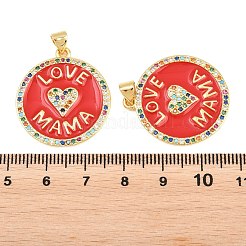 Ottone micro spianare pendenti zirconi&nbsp;KK-D232-16G-02