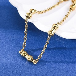 Браслеты-цепочки Rolo из нержавеющей стали 304 для женщин BJEW-C094-09G