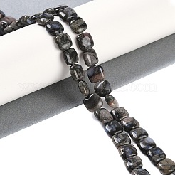 Бусины из натурального глаукофана G-C141-F01-01