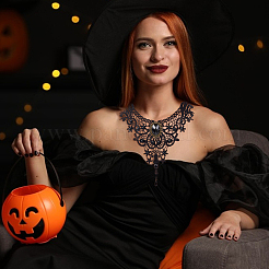 6 шт. 6 стиля цветочных кружевных колье-чокера NJEW-UN0001-65