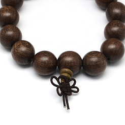 Сандалового дерева браслеты простирания&nbsp;BJEW-R059-15mm-06