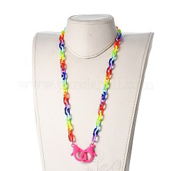 Personalisierte Acryl-Kabelketten-Halsketten&nbsp;NJEW-JN02899-05