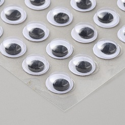 Flache runde Wackelaugen-Knöpfe aus Kunststoff zum Selbermachen&nbsp;KY-WH0036-95A