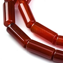 Нити окрашенных и нагретых бусин из натурального агата&nbsp;G-G177-H01-01A