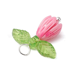 Подвески из непрозрачной смолы в виде цветка розы&nbsp;PALLOY-JF03592