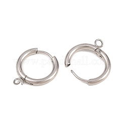 Accessoires de boucles d'oreilles créoles huggies en acier inoxydable 316&nbsp;X-EJEW-B158-01C-P
