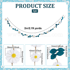 1 шт. фетровые подвесные баннеры с цветами и листьями&nbsp;AJEW-PH0006-87