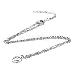 Collares colgantes de acero inoxidable 201 que no se deslustran&nbsp;LS-NJEW-S063-TN505-1