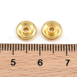 真鍮ビーズ  ロンデル  ラックめっき  長持ちメッキ  鉛フリー＆カドミウムフリー  ゴールドカラー  8x2.5mm  穴：1.8mm&nbsp;KK-CBA78C7-38C-G