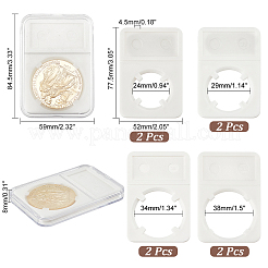 8 boîte de rangement en plastique pour pièces de monnaie&nbsp;AJEW-PH0005-03