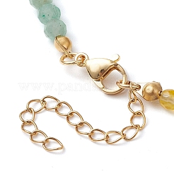 Ожерелья из граненых круглых бусин диаметром 4 мм из натурального окрашенного агата NJEW-JN05110