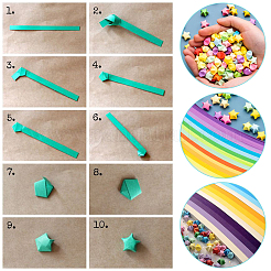 2 пакет 2 стиля светящаяся счастливая звезда оригами бумага&nbsp;DIY-WR0004-14A