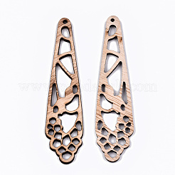 Grands pendentifs en bois creux non finis&nbsp;WOOD-N006-130