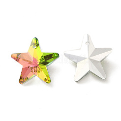 Гальванизировать прозрачные стеклянные подвески&nbsp;GLAA-A008-02E