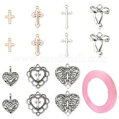 Наборы для самостоятельного изготовления подвесок в виде сердца DIY-FS0007-28