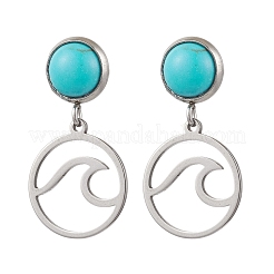 Серьги-гвоздики из нержавеющей стали 304 EJEW-JE06302-01