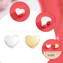 Cuentas de latón 30pcs 2 colores&nbsp;KK-BBC0028-27