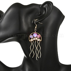 Orecchini pendenti a forma di medusa con pietra di luna sintetica&nbsp;EJEW-JE07534