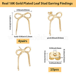 6 шт. латунная фурнитура для сережек-гвоздиков KK-BBC0019-96B