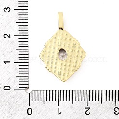 Латунные микропаве прозрачные подвески с фианитом&nbsp;KK-Z147-05G