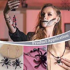 32 шт. 4-х цветные стеклянные бусины ручной работы на тему Хэллоуина&nbsp;PALLOY-WR00003