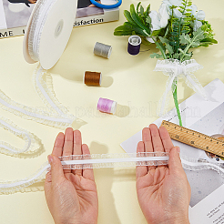 Эластичная кружевная отделка из полиэстера с рюшами длиной 15 ярд. OCOR-WH0088-81A